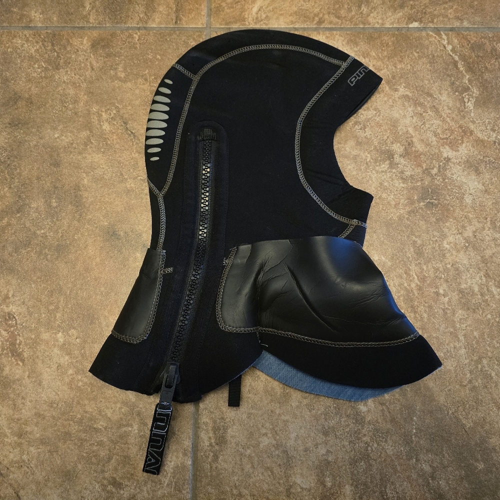 Black | PINNACLE | Merino Zippered 7MM Drysuit Hood